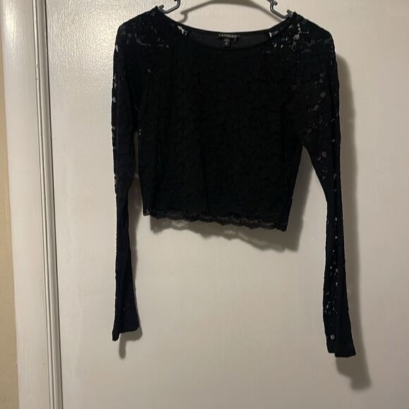 Express crop Lacey shirt medium - Picture 2 of 7